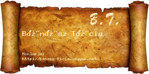 Bánász Tícia névjegykártya